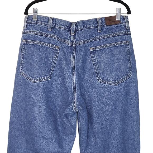 Vintage L.L. Bean Relaxed Fit Flannel Lined Jeans Size 36x30 - Picture 9 of 11